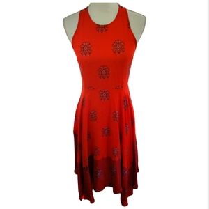 A.L.C. Silk Dress Size 2 in Red/Burgundy Midi *Flawed*